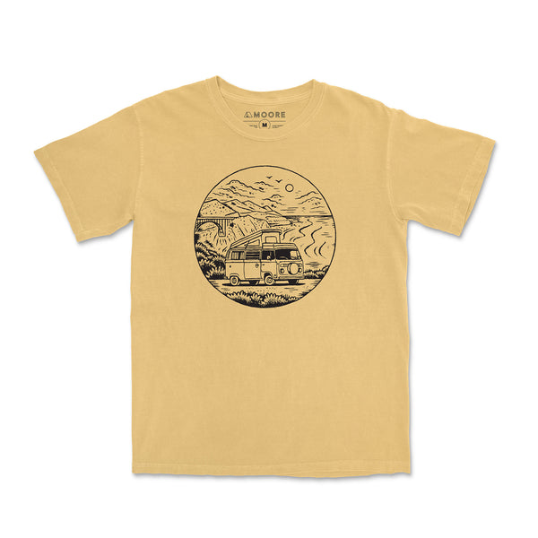 Big Sur VW Bus Tee-Vintage Mustard – Moore
