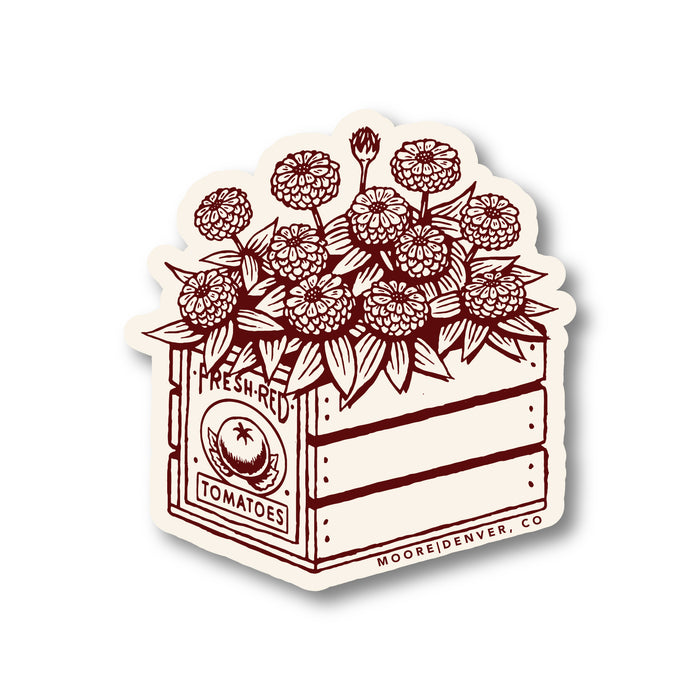 Flower Crate Sticker