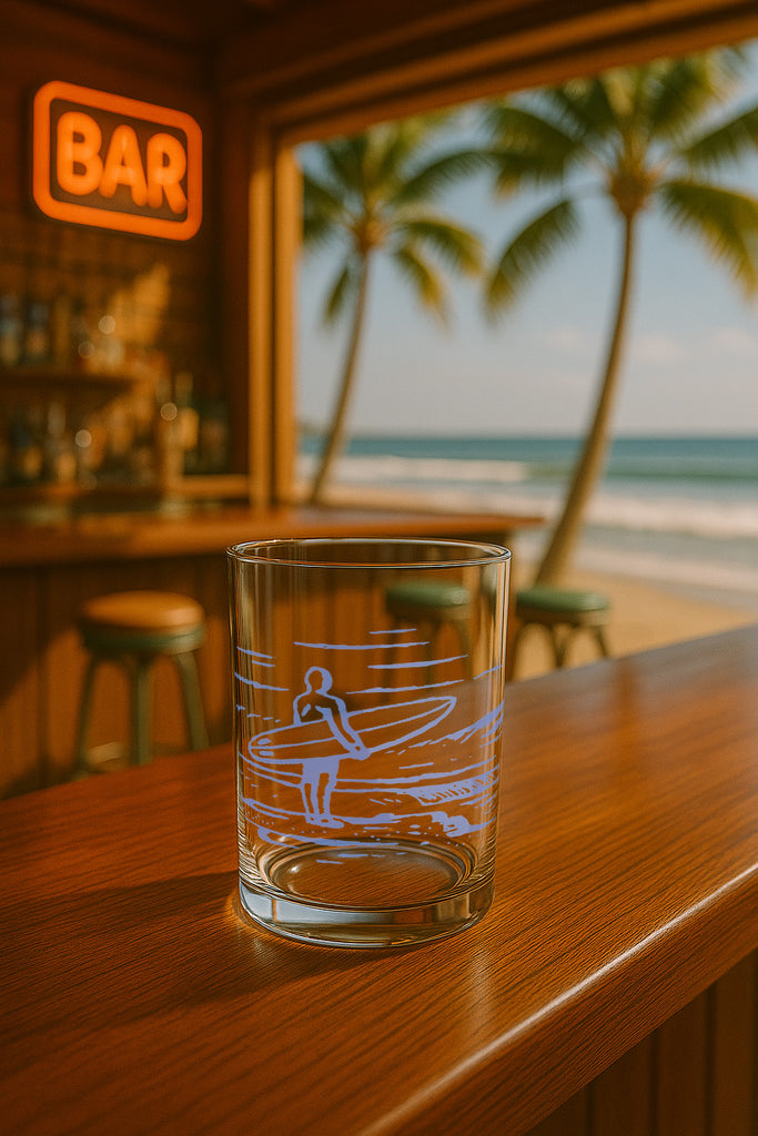 Surfer Rocks Glass