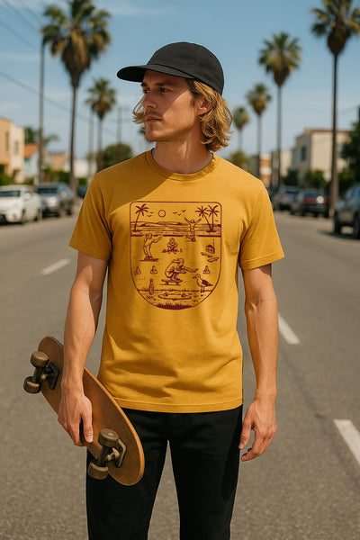 Skaters Tee-Mustard – Moore