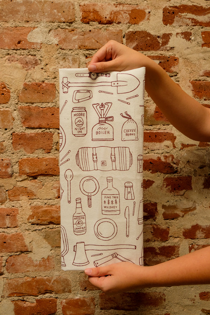 Camp Gear Tea Towel