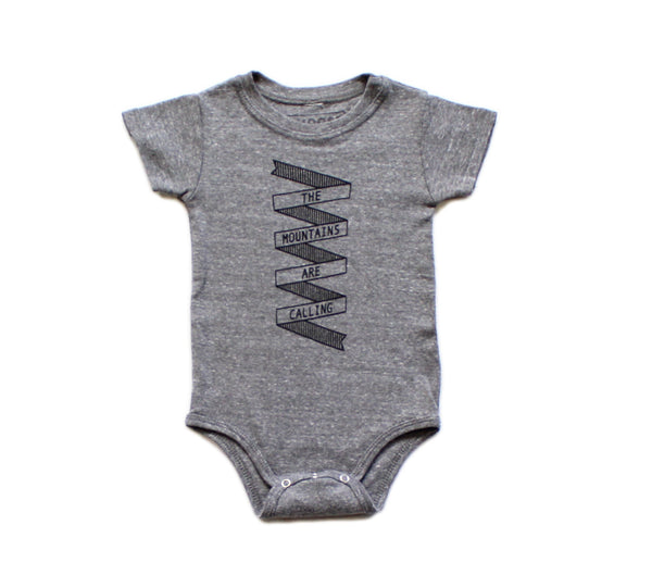 Infant Mountains Onesie-Heather Gray – Moore