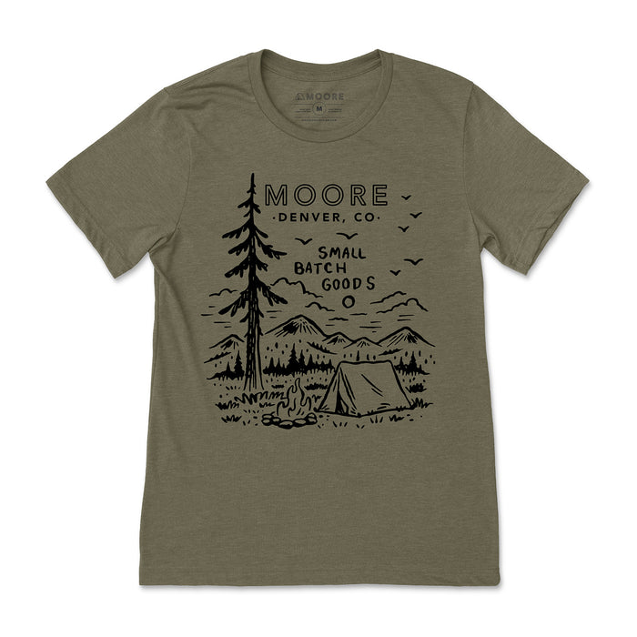 Celebrating 12 Years Camping Tee-Olive