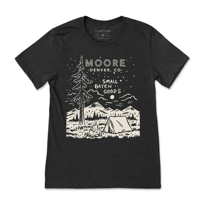 Celebrating 12 Years Camping Tee-Black Heather