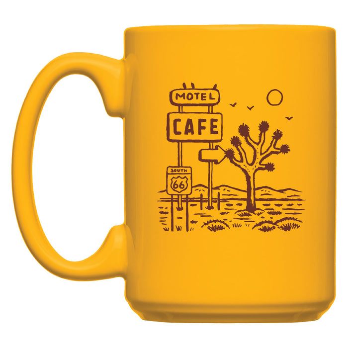 Joshua Tree Diner Mug-Yellow