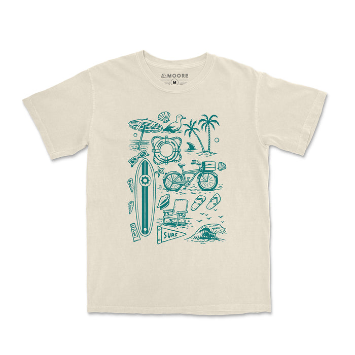 Beach Stuff Tee-Vintage Ivory