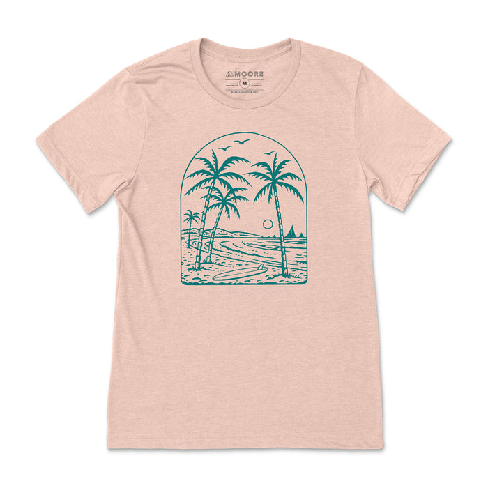 Beach Vibes Tee-Heather Peach