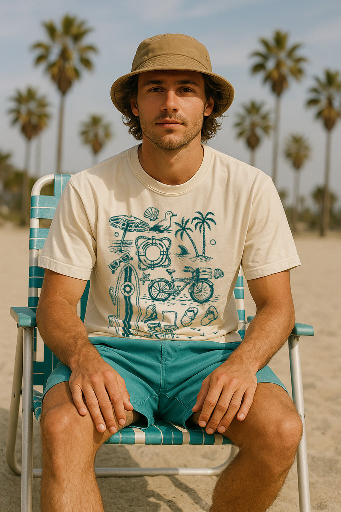 Beach Stuff Tee-Vintage Ivory