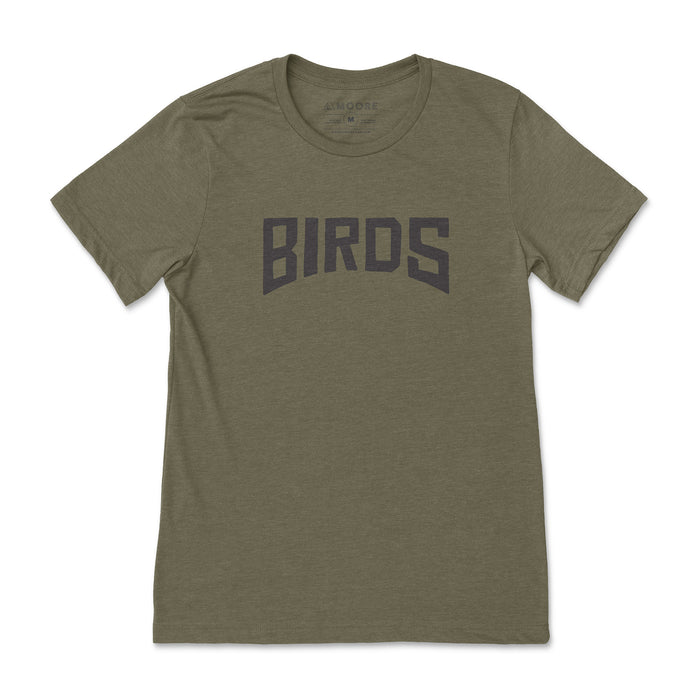 Birds Lettering Tee-Heather Olive