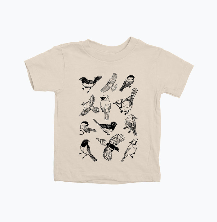 Kids Bird Pattern Tee-Dust