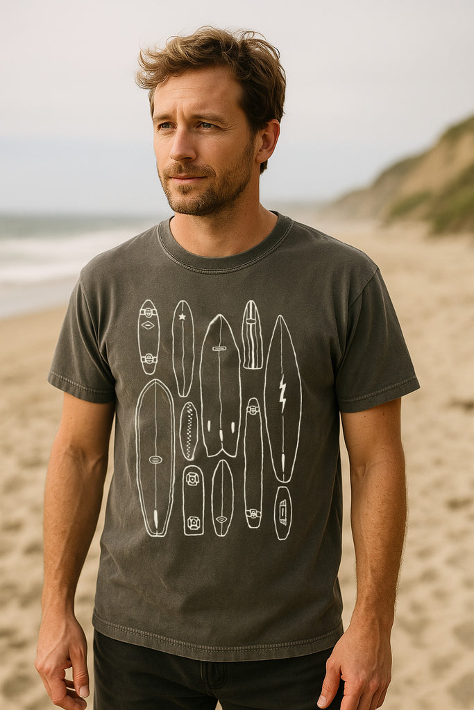 Boards Tee-Vintage Dark Gray