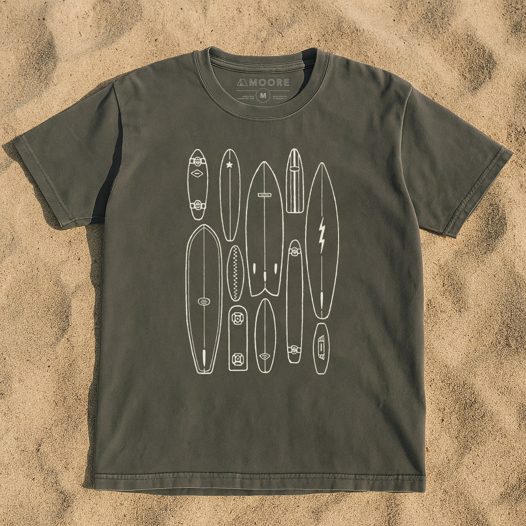 Boards Tee-Vintage Dark Gray