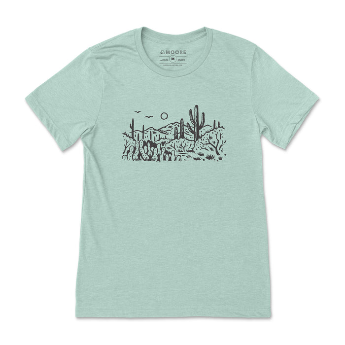 Saguaros Tee-Dusty Blue