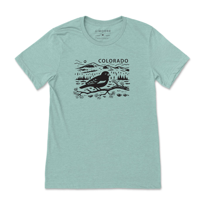 Colorado Bird Tee-Dusty Blue