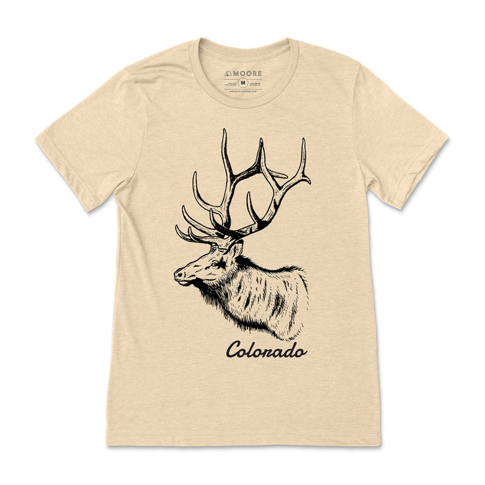 Colorado Big Elk Tee-Heather Tan