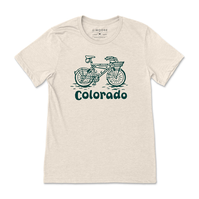Colorado Bike Tee-Oatmeal