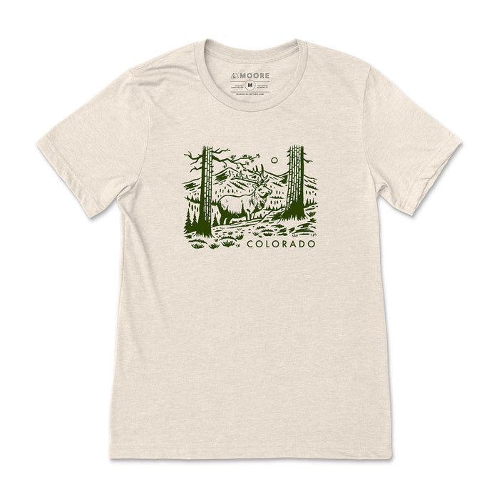 Colorado Elk Tee-Oatmeal