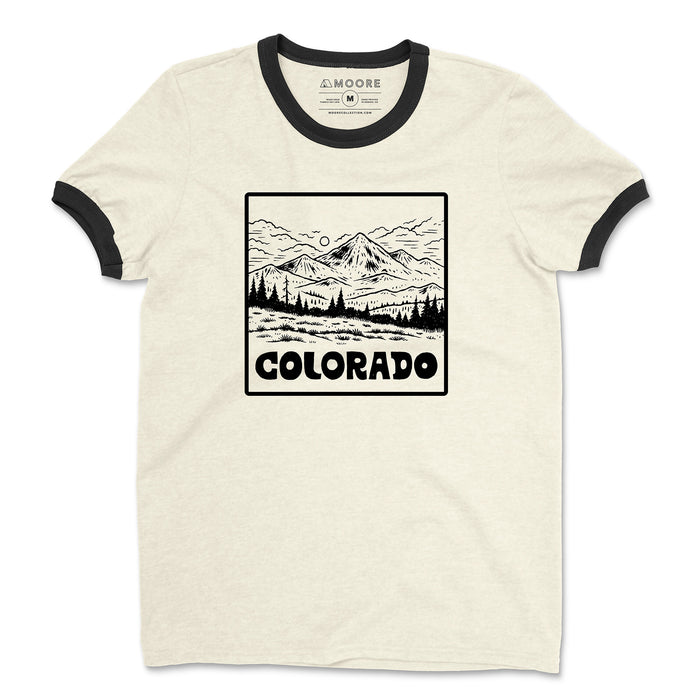 Colorado Alpine Ringer Tee-Natural/Black