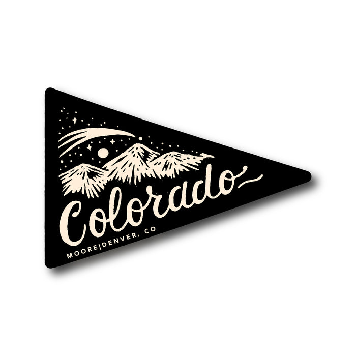 Colorado Night Pennant Sticker