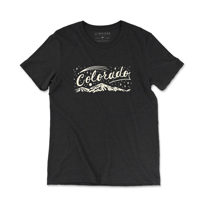 Colorado Night Tee-Black Heather