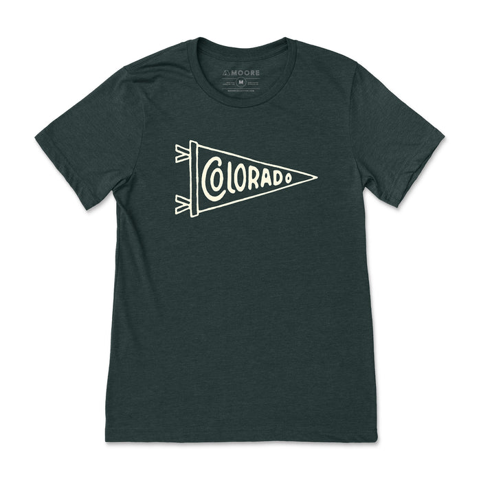 Colorado Pennant Tee-Emerald