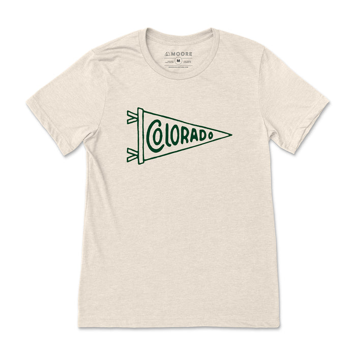 Colorado Pennant Tee-Oatmeal