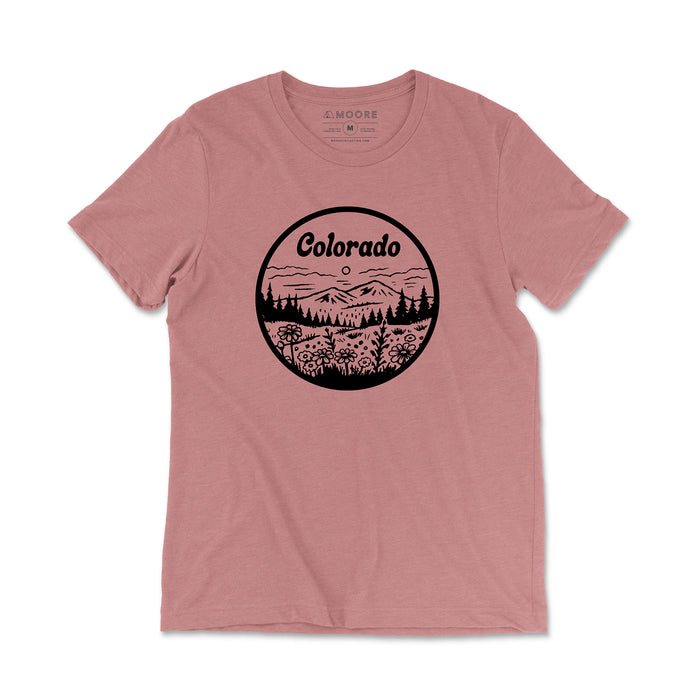 Colorado Wildflower Tee - Mauve
