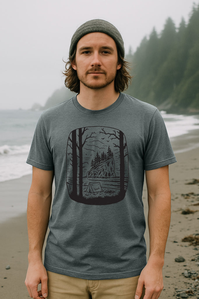 Coastal Camp Tee-Blue Storm Triblend