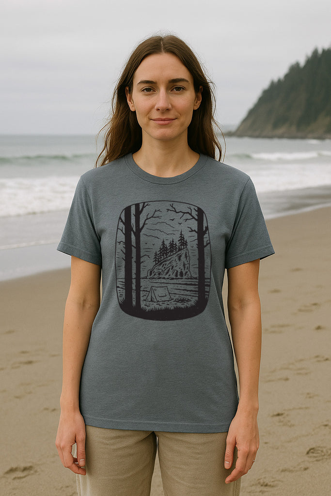 Coastal Camp Tee-Blue Storm Triblend