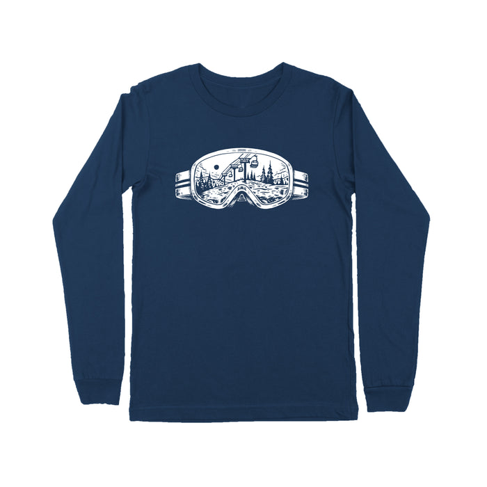 Goggle Long Sleeve Tee-Navy