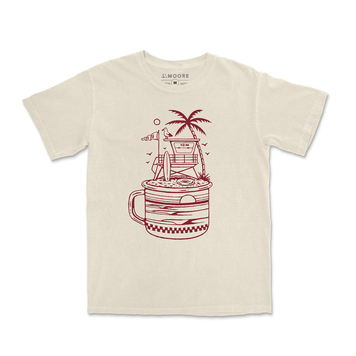 Lifeguard Tower Tee-Vintage Ivory 