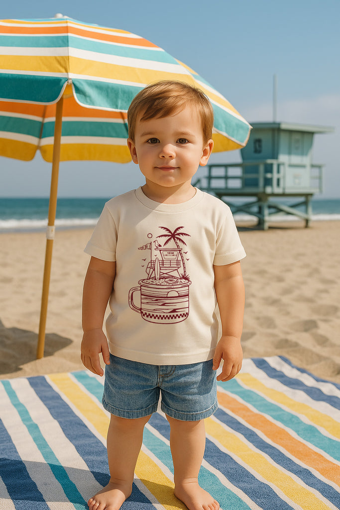 Kids Lifeguard Tower Tee-Heather Dust