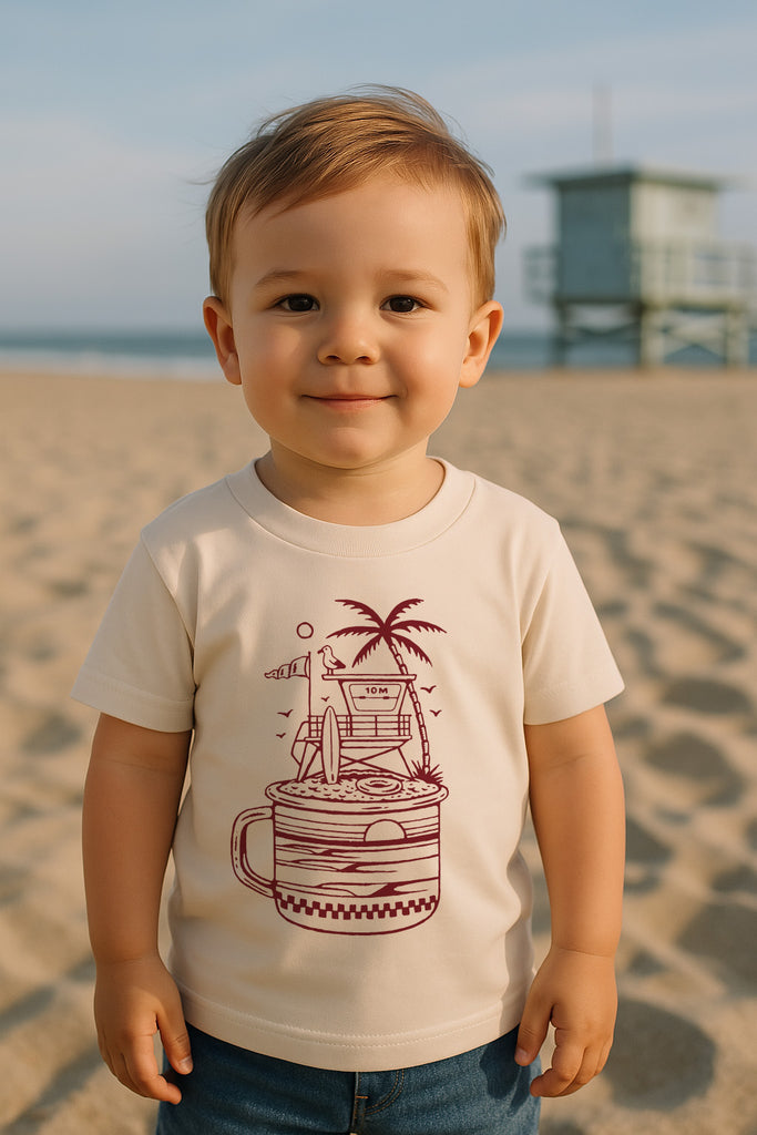 Kids Lifeguard Tower Tee-Heather Dust
