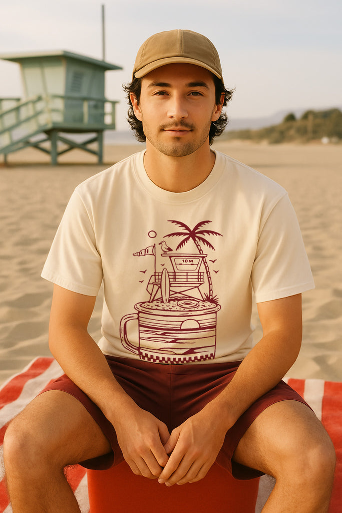Lifeguard Tower Tee-Vintage Ivory 