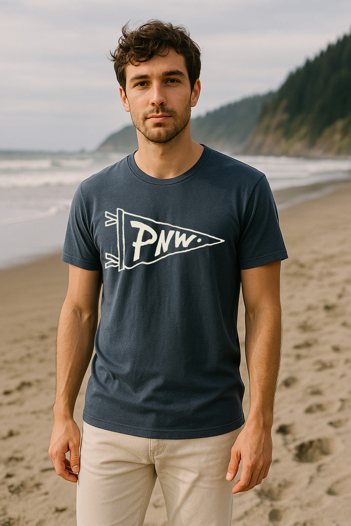 PNW Pennant Tee-Navy