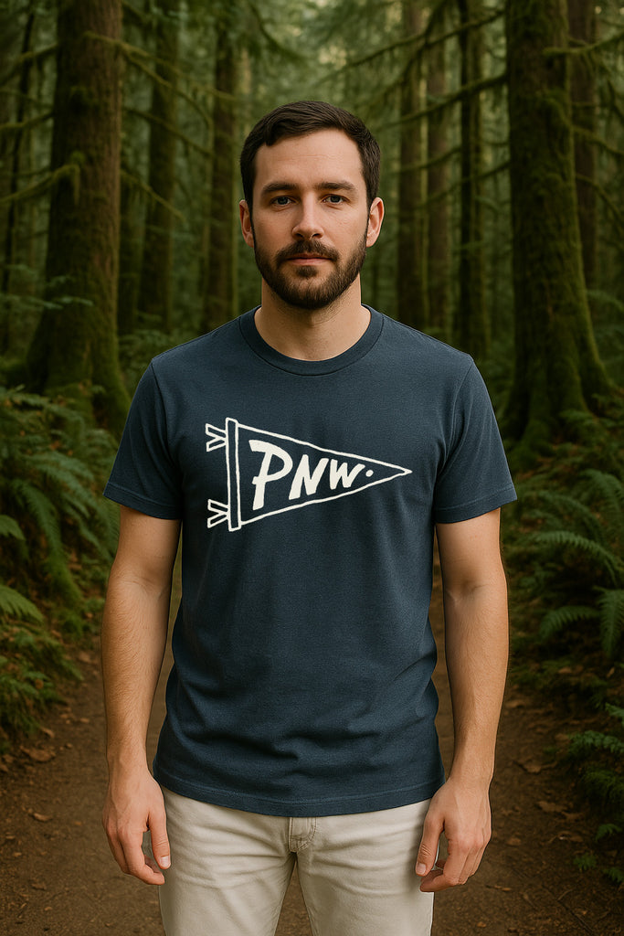 PNW Pennant Tee-Navy