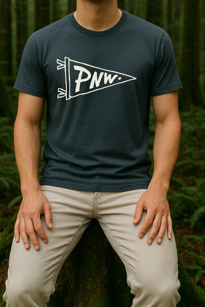 PNW Pennant Tee-Navy