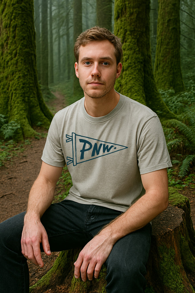 PNW Pennant Tee-Vintage Sandstone