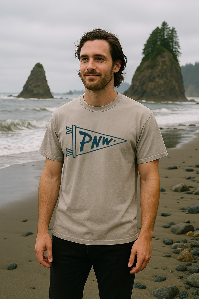 PNW Pennant Tee-Vintage Sandstone
