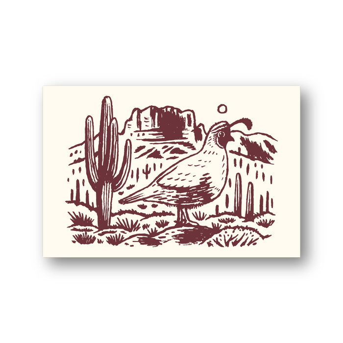 Desert Quail Postcard