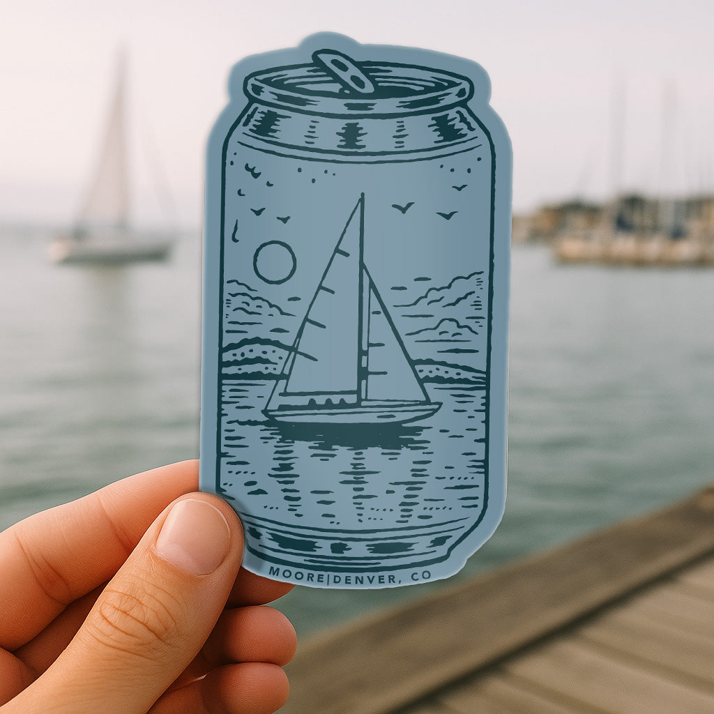 Sailboat Can Sticker