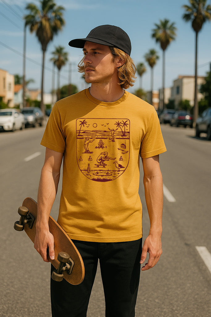 Skaters Tee-Mustard