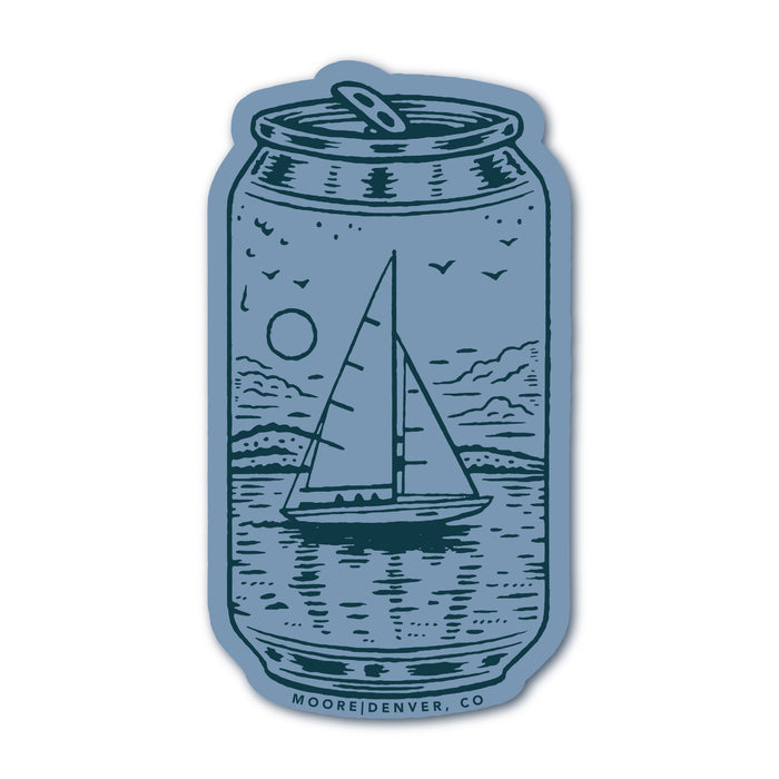 Sailboat Can Sticker