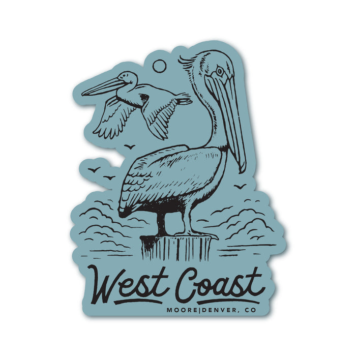 West Coast Pelican Sticker