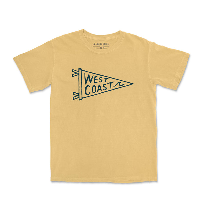 West Coast Pennant Tee-Vintage Mustard