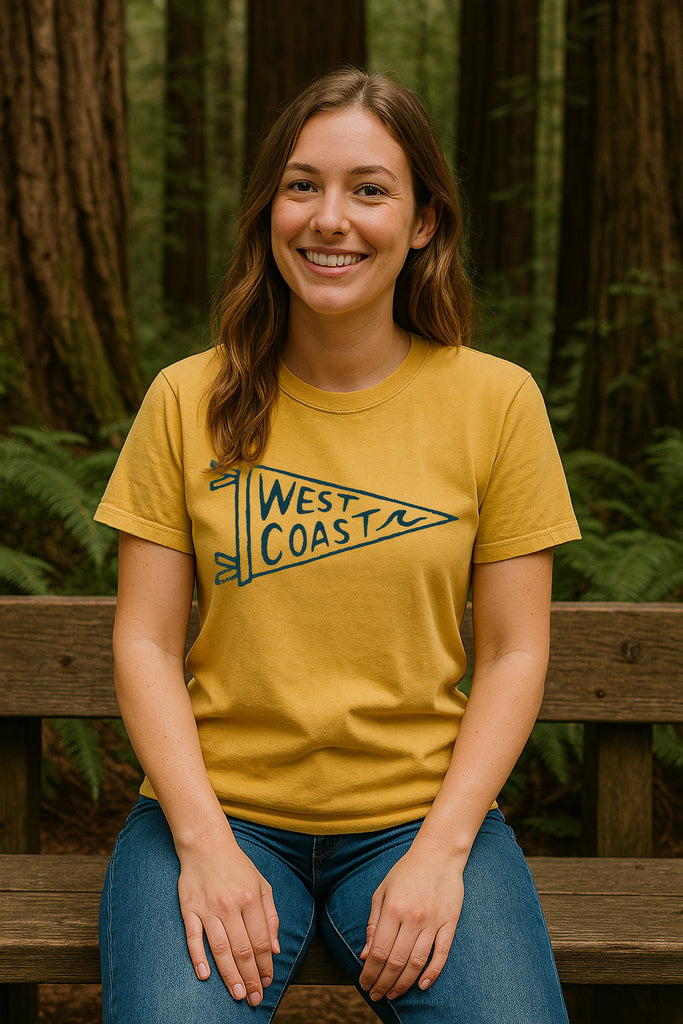 West Coast Pennant Tee-Vintage Mustard
