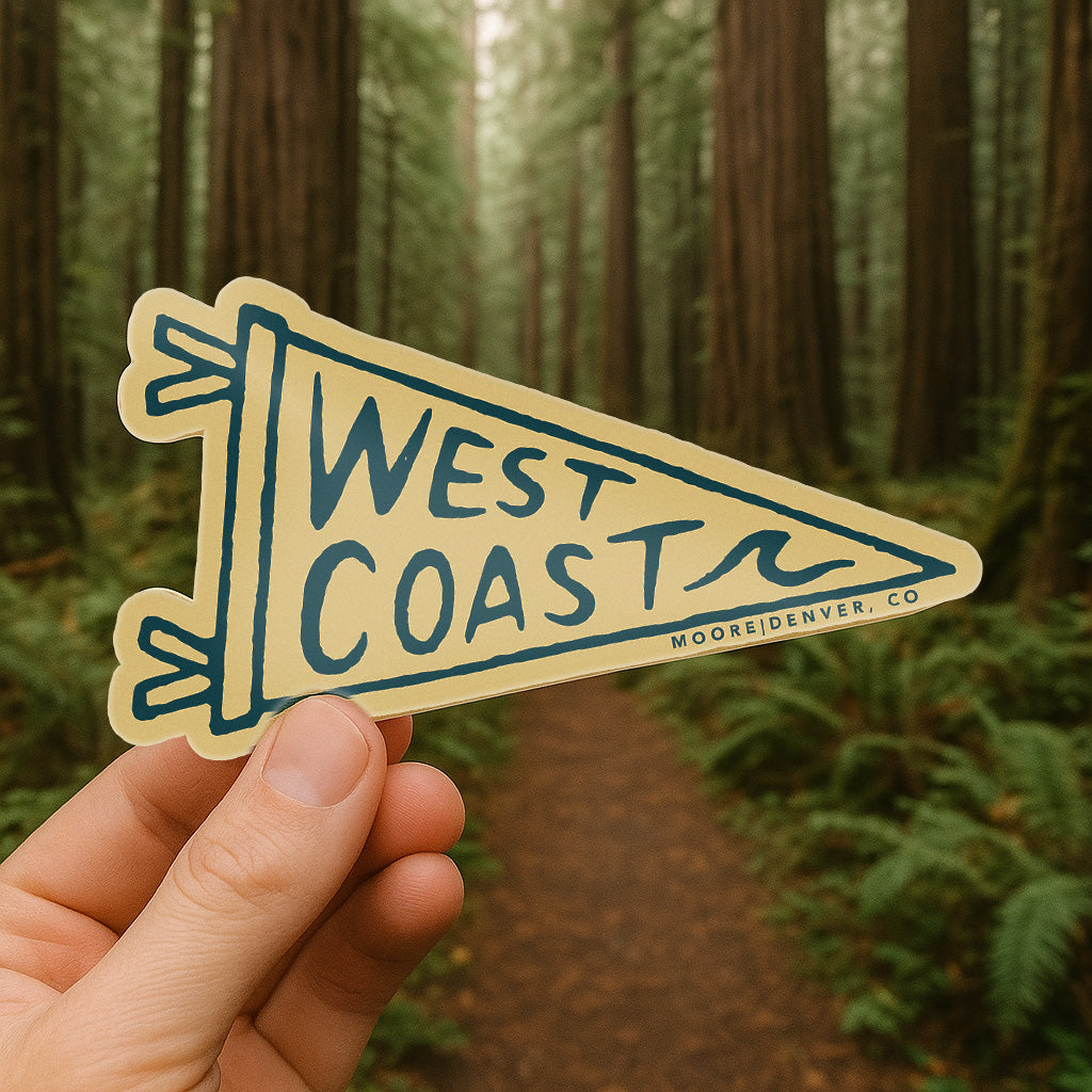 West Coast Flag Sticker