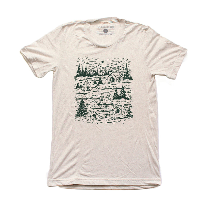 Campground Tee-Oatmeal