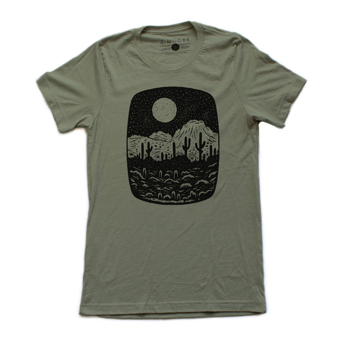 Night Butte Tee-Olive
