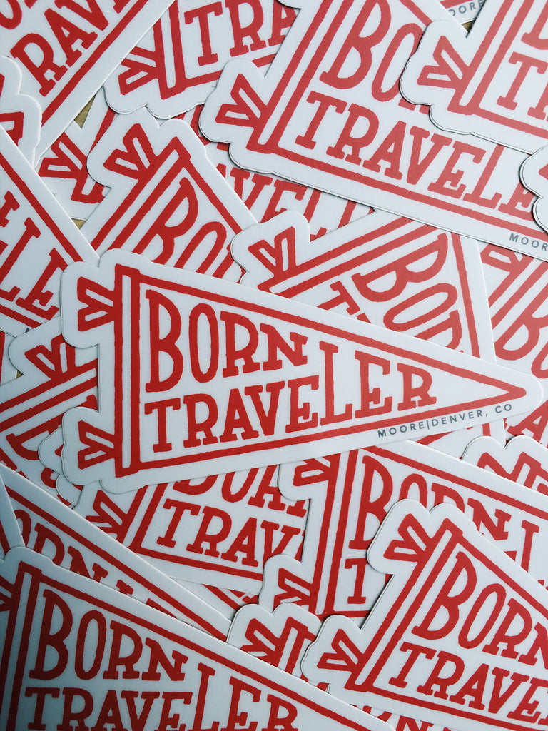 Born Traveler Sticker